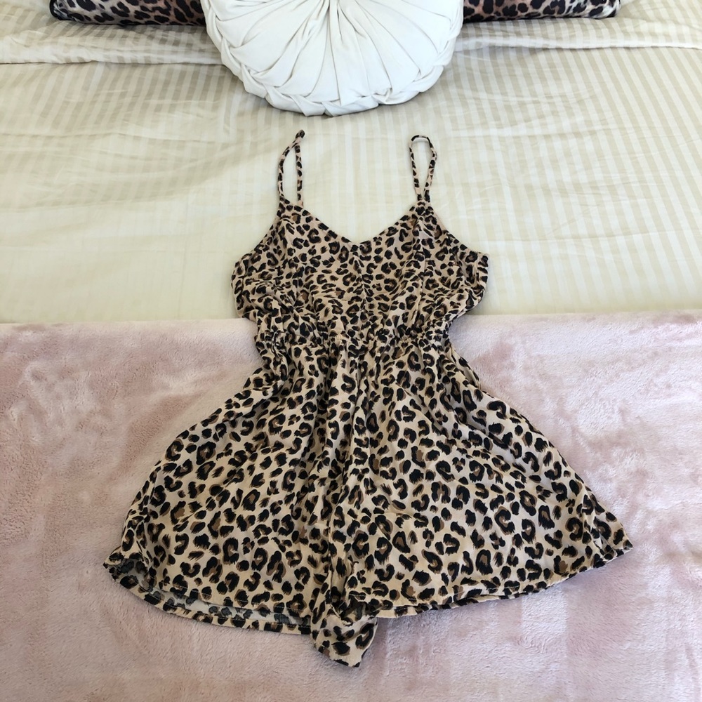 Leopard print romper